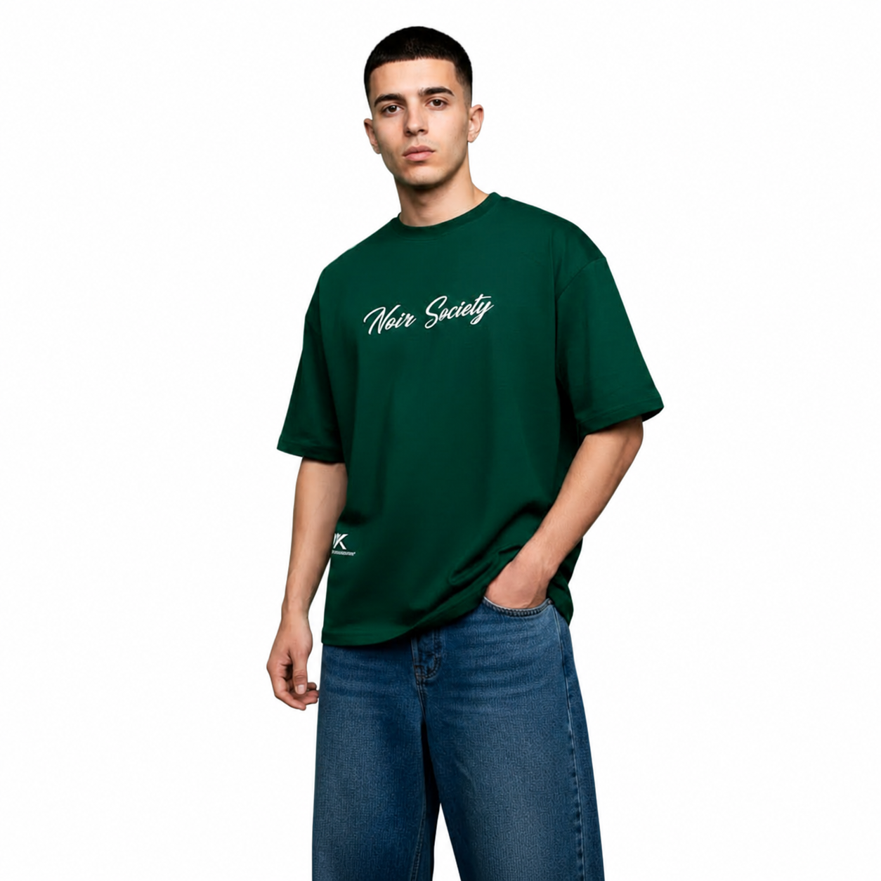 Noir Society Oversized Tee — Bolivar (Dark Green)