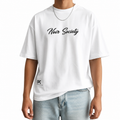 Noir Society Oversized Tee — Bolivar (White)