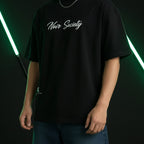 Noir Society Oversized Tee — Bolivar (Black)