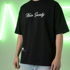 Noir Society Oversized Tee — Bolivar (Black)