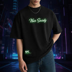 Noir Society Oversized Tee — Bolivar (Black)