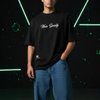 Noir Society Oversized Tee — Bolivar (Black)