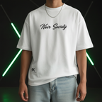 Noir Society Oversized Tee — Bolivar (White)